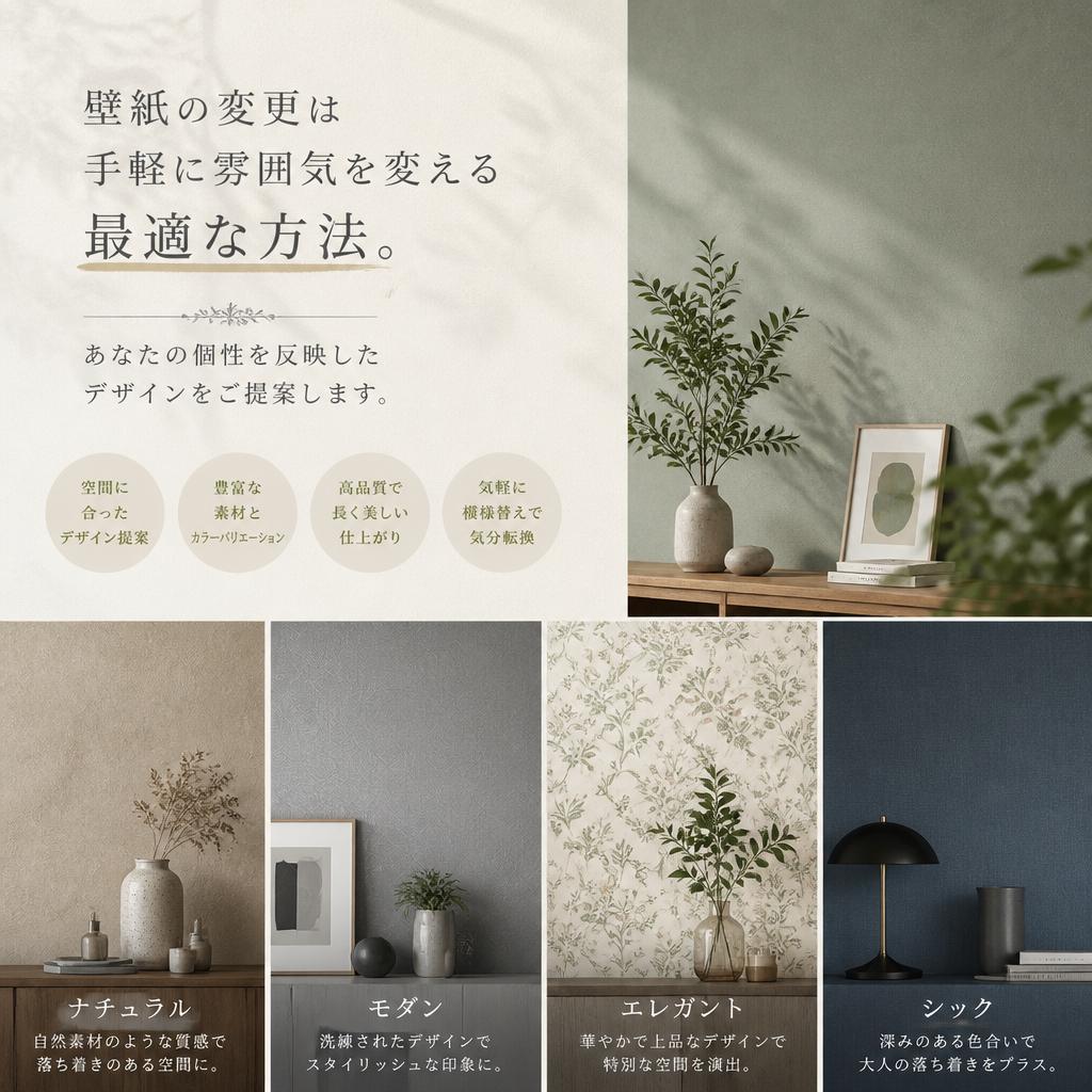 壁紙で雰囲気を一新