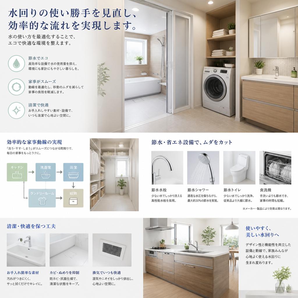 水回りの効率化